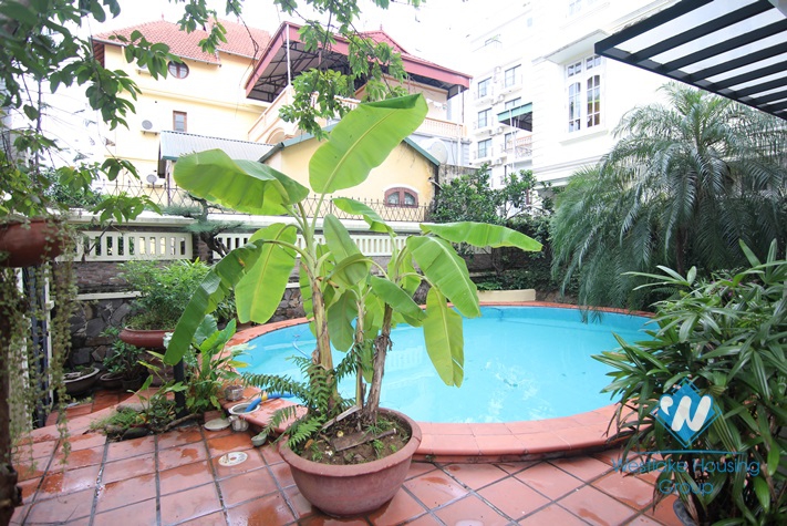 Stunning villa with swimming pool for rent in Tay Ho, Hanoi